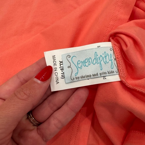 Serendipity by Shrimp and Grits Boy’s Coral Polo Shirt with Embroidered Logo - Picture 5 of 6